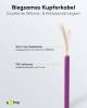 Goobay Kupferlitze isoliert, 10 m, violett - einadriges K