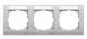 Merten MEG4031-3660 M-Pure frame 3f with label holder horizontal aluminum M-Pure