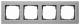GIRA 0214335 Abdeckrahmen 4f flach GIRA E2 Edelstahl