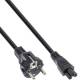 InLine® Netzkabel für Notebook, 3pol C5 Kupplung, schwarz, 0,3m
