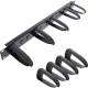 InLine® 48,3 cm ( 19 Zoll ) Kabelführungspanel, 9 Kunststoffbügel abnehmbar, RAL 9005, schwarz
