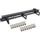 InLine® Patchfeld Cat.6A 16-fach, mit 3 Bügeln, 16 Keystones, 48,3 cm ( 19 Zoll ), 1HE, schwarz