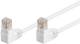 Goobay 96074 CAT 5e Patchkabel 2x 90° gewinkelt, U/UTP, weiß - kupferkaschierter Aluminiumleiter (CCA), 2x RJ45-Stecker 90° (8P8C)