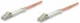 INTELLINET 470308 Glasfaser LWL-Anschlusskabel, Duplex, Multimode LC/LC, 50/125 µm, OM2, 1 m, orange