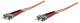 Intellinet 510325 Glasfaser LWL-Anschlusskabel, Duplex, Multimode ST/ST, 62,5/125 µm, OM1, 5 m, orange