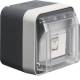 Hager WNC226 UAE Steckdose AP 8-polig geschirmt Kat.6 AP W.1 IP55 grau