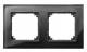Merten 489203 M-PLAN real glass frames 2 times, onyx black 489 203