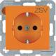 Berker 47238907 Steckdose SCHUKO S.1 orange glänzend ZSV
