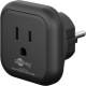 Goobay 45350 Reiseadapter USA/Japan auf Europa, schwarz - für Geräte aus USA/Japan (Typ B) an Steckdosen in Europa (Typ E/F)
