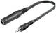 Goobay 50470 Headphone adapter, 3.5 mm plug to 6.35 mm socket - jack 3.5 mm plug (3-pin, stereo) > jack 6.35 mm socket (3-pin, stereo)