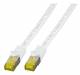 Patchkabel RJ45, CAT6A 500Mhz, 7,5m, weiss S-STP(S/FTP) LSZH, mit Cat.7 Rohkabel,