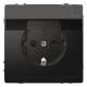 Merten MEG2314-6034 SCHUKO socket with hinged lid IP44 BRS StK Anthracite