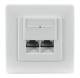 Netzwerkdose, Aufputz, CAT 6, 2x RJ45