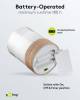 Goobay 3er-Set LED-Echtwachs-Kerzen im Glas, weiß, mit Ha