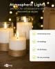 Goobay 3er-Set LED-Echtwachs-Kerzen im Glas, weiß, mit Ha