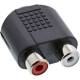 InLine® Audio Adapter, 3,5mm Klinke Buchse Stereo an 2x Cinch Buchse