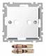 Merten 468825 468 825 Mounting Plate m.High-end, speaker Connec. aktivwhite gl. Sys.M