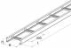Niedax ULL 53.150/3 GRP cable ladder 53x150x3000mm with gel rungs PES