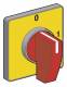 Schneider Electric KCG3H Schneider Betätigungselement 45x45mm gelb Knebel rot O-I