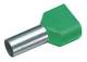 Cimco 187727 Zw.wire end ferrule 2x6.0 mm² x 14 mm green insulated Twin-wire end ferrule color series 1
