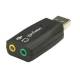 Manhattan 150859 Hi-Speed USB 3D Sound Adapter, Mikrofoneingang und Audioausgang an einem USB-Port, 3D und Virtual 5.1