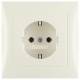 Berker 47428982 Steckdose SCHUKO mit Abdeckplatte S.1 weiss glänzend