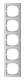 Merten MEG4050-3660 M-Pure Frame 5-gang, aluminum