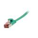 Patchkabel RJ45, CAT6 250 MHz, 1,5 m grün, FTP (U/FTP), TPE (Superflex), flach, Synergy 21, S217554