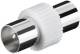 Goobay 11535 Koax-Adapter: Koax-Stecker > Koax-Stecker - Adapter-Stecker aus Kunststoff,
