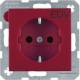 Berker 47231922 Steckdose SCHUKO S.1 rot matt EDV