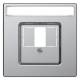 Merten MEG4250-6036 central plate rectangular cutout and writing stainless steel
