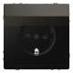 Merten MEG2310-6052 SCHUKO socket with hinged lid BRS StK Mochametallic