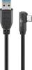 Goobay 66501 USB-C™ to USB A 3.0 cable 90°, black - USB 3.0 plug (Type A) > USB-C™ plug