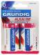 Mono-Batterie GRUNDIG Alkaline, 1,5V, Typ D/LR20, 2er-Blister
