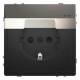 Merten MEG2314-6050 SCHUKO socket with hinged lid IP44 BRS StK nickel metal