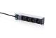 DIGITUS 1U Aluminum PDU 254 mm 10inch rack mount 4x safety outlet Switch16A4000W 250VAC 50/60Hz