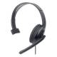 Manhattan 179874 Mono USB headset, circumaural design (over-ear), single-sided earcup, wired, USB-A plug, integrated volume control, adjustable microphone, black, retail packaging