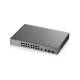 Zyxel Switch smart managed Layer2 18 Port ? 16x 1 GbE ? PoE Budget 250 Watt ? 16x PoE at ? 2x 1 Gb Combo ? 48,3 cm ( 19 Zoll ) ? GS1350-18HP