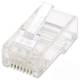IC 502344 INTELLINET Cat6 RJ45 Modular Plugs UTP 2-prong for stranded wire 100 plugs in jar standard 8P8C design