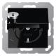 Jung A1520BFKLSLSW SCHUKO socket hinged cover lock series A black