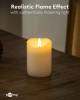 Goobay LED-Echtwachskerze, weiß, 7,5 x 10 cm - mit Timerf