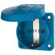 Mennekes 11031 16A2P+E 230V SCHUKO surface-mounted socket outlet blue