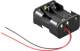 Goobay 81216 6x AA (Mignon) Batteriehalter, Batteriehalterung mit losen Kabelenden, schwarz