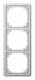 Jung CDP583LG Cover frame 3-way, CDP 583 LG, light gray