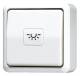 Jung 634AWW AP pushbutton 1 NO, 634 A WW alpine white with alarm contact