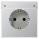 JUNG AL1520NA SCHUKO Steckd.m.Schriftf., Series LS aluminum