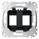 Merten MEG4566-0003 support plate for plug-in connector. Modular Jack black/yellow