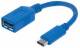 MANHATTAN 353540 SuperSpeed USB-C Anschlusskabel USB 3.2 Gen 1, Typ C-Stecker - Typ A-Buchse, 5 Gbit/s, 15 cm, blau