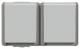 Siemens 5UB4722 Schuko-Steckdose 2-fach DELTA Fläche AP IP44 waagerecht