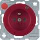 Berker 6765092022 Steckdose mit Schutzkontaktstift R.1/R.3 rot, glänzend